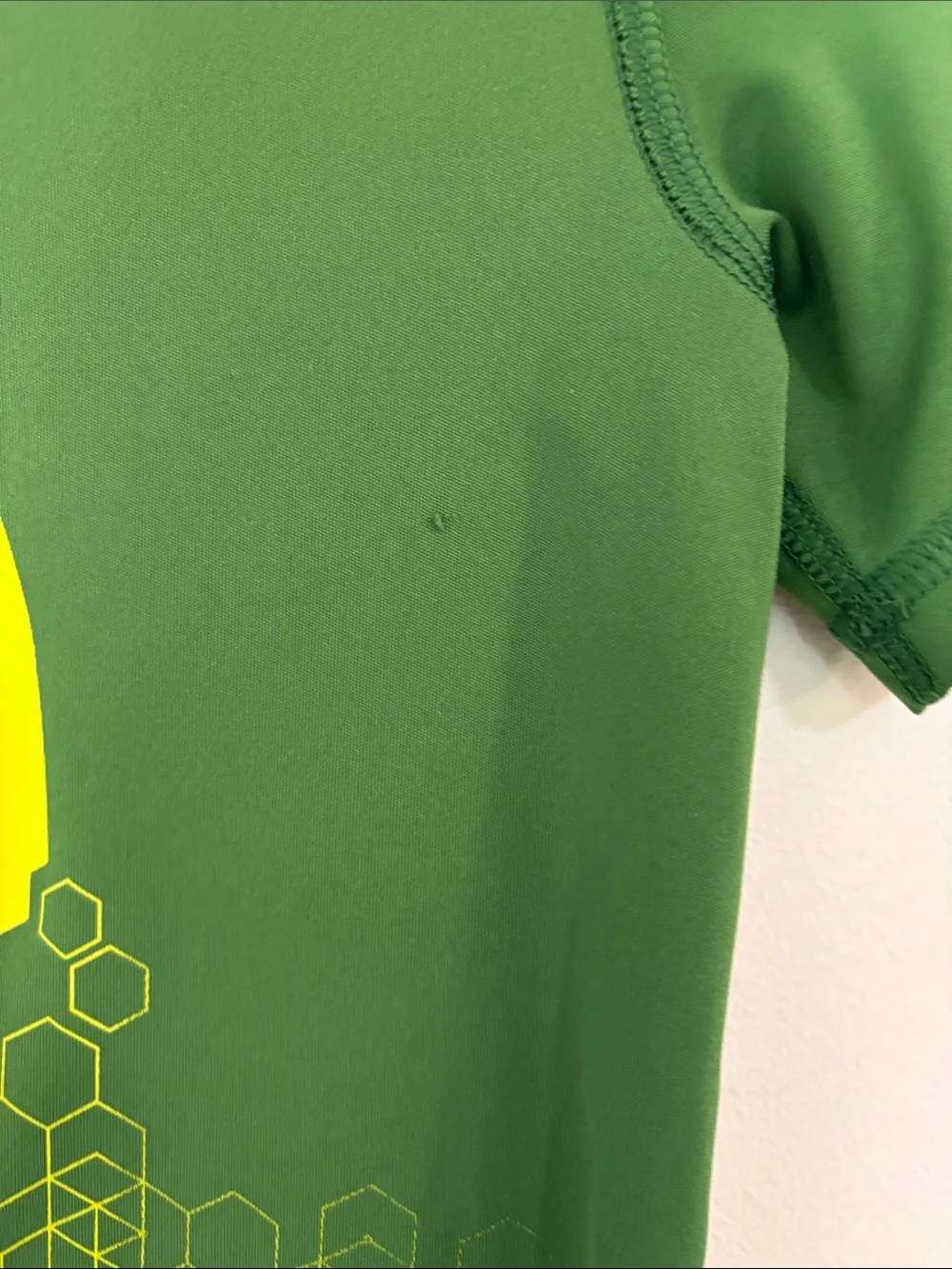 all in motion Green Short Sleeve Tee with Yellow Football Graphic